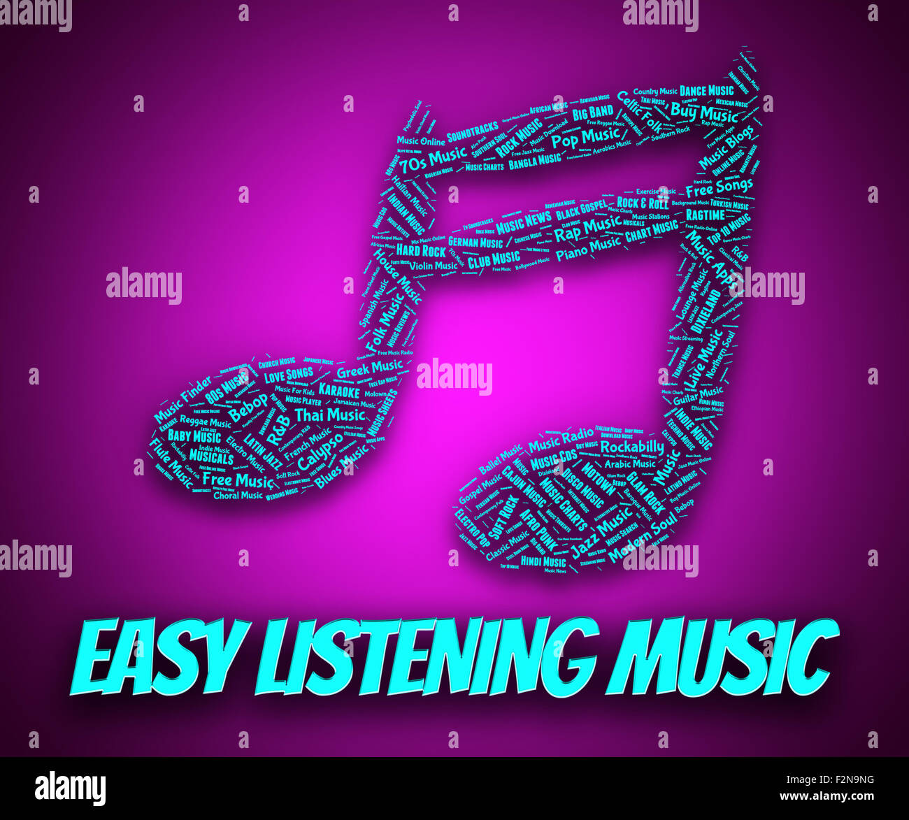 Easy Listening Music Meaning Sound Track And Tune Stock Photo Alamy