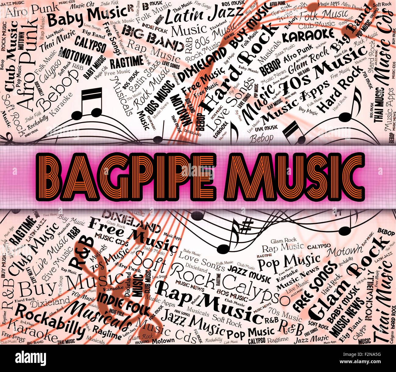 Bagpipe Music Showing Sound Track And Harmonies Stock Photo Alamy