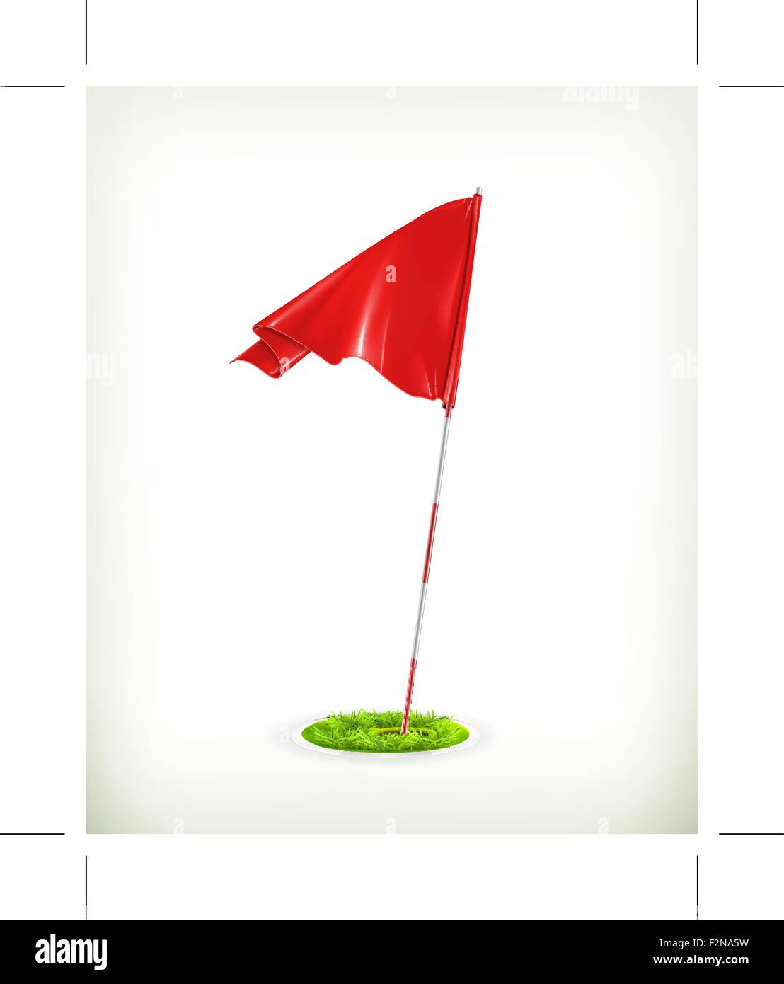 Red golf flag, vector Stock Vector Image & Art Alamy