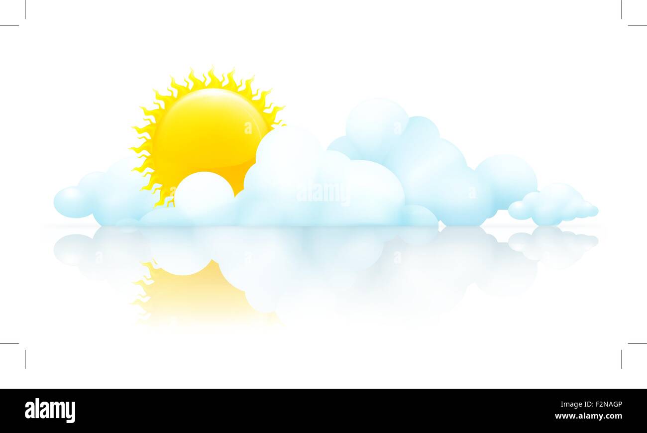 Sun and clouds, 10eps Stock Vector