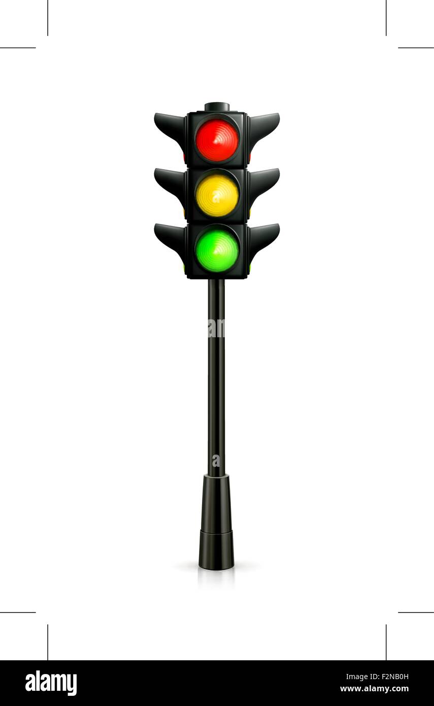 Illuminated crosswalk green traffic light Stock Vector Images - Alamy