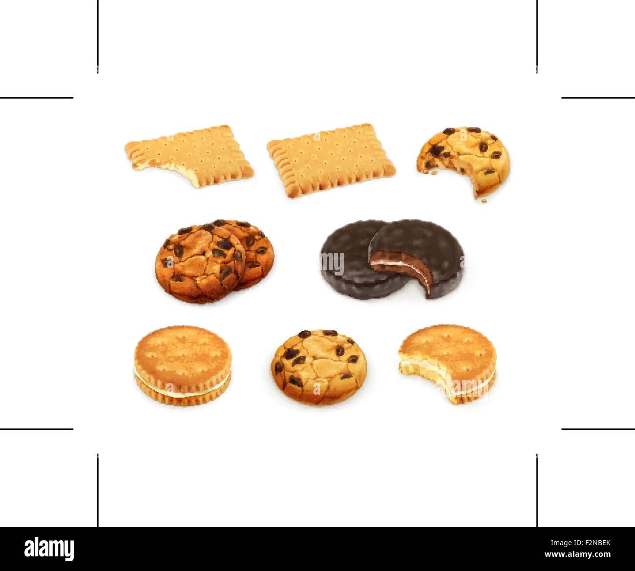 Cookies vector set Stock Vector