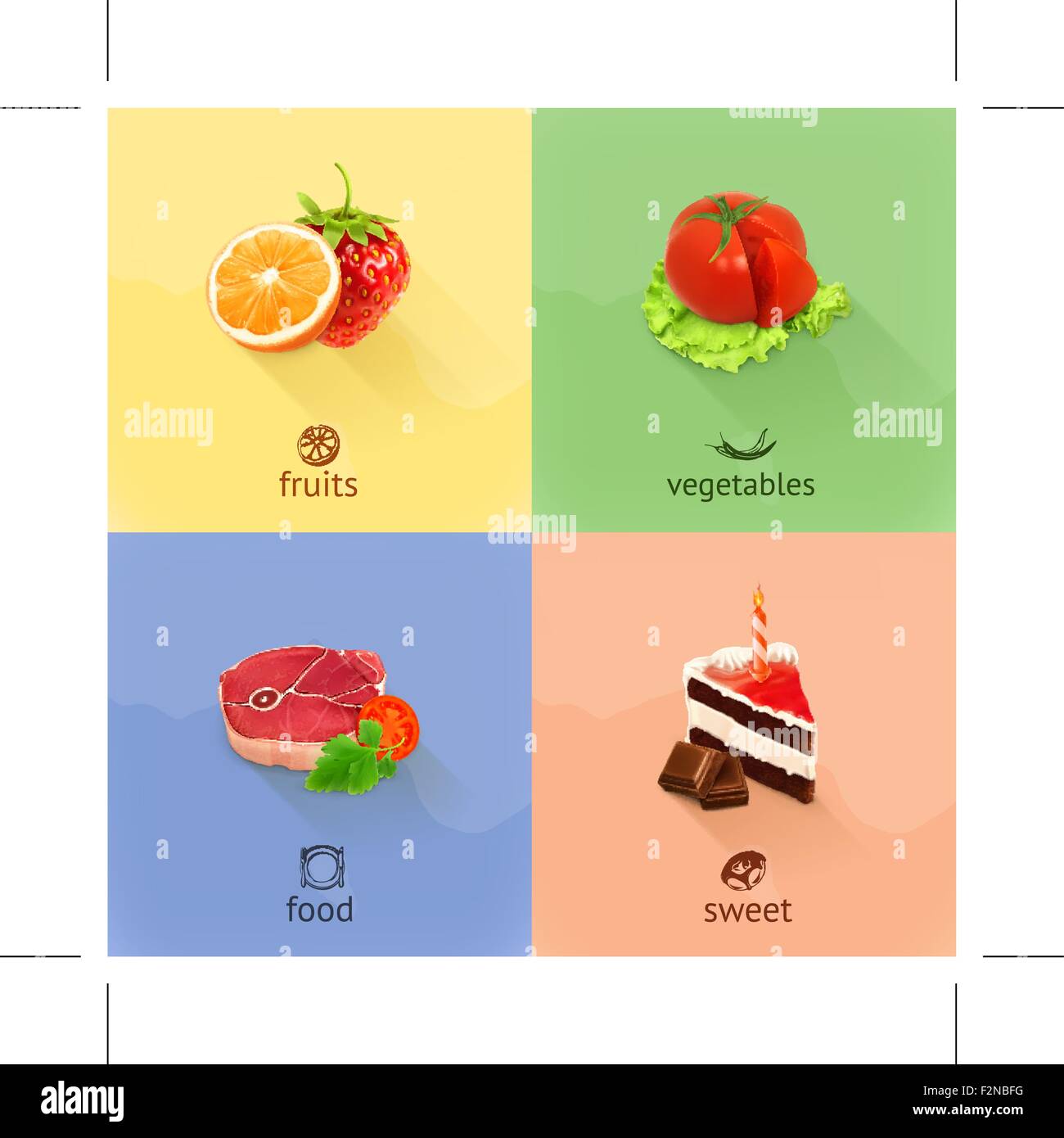 Food, concept vector set Stock Vector Image & Art - Alamy