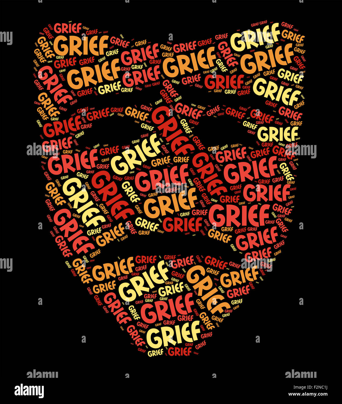 Grief Word Meaning Despondency Anguish And Grieve Stock Photo - Alamy