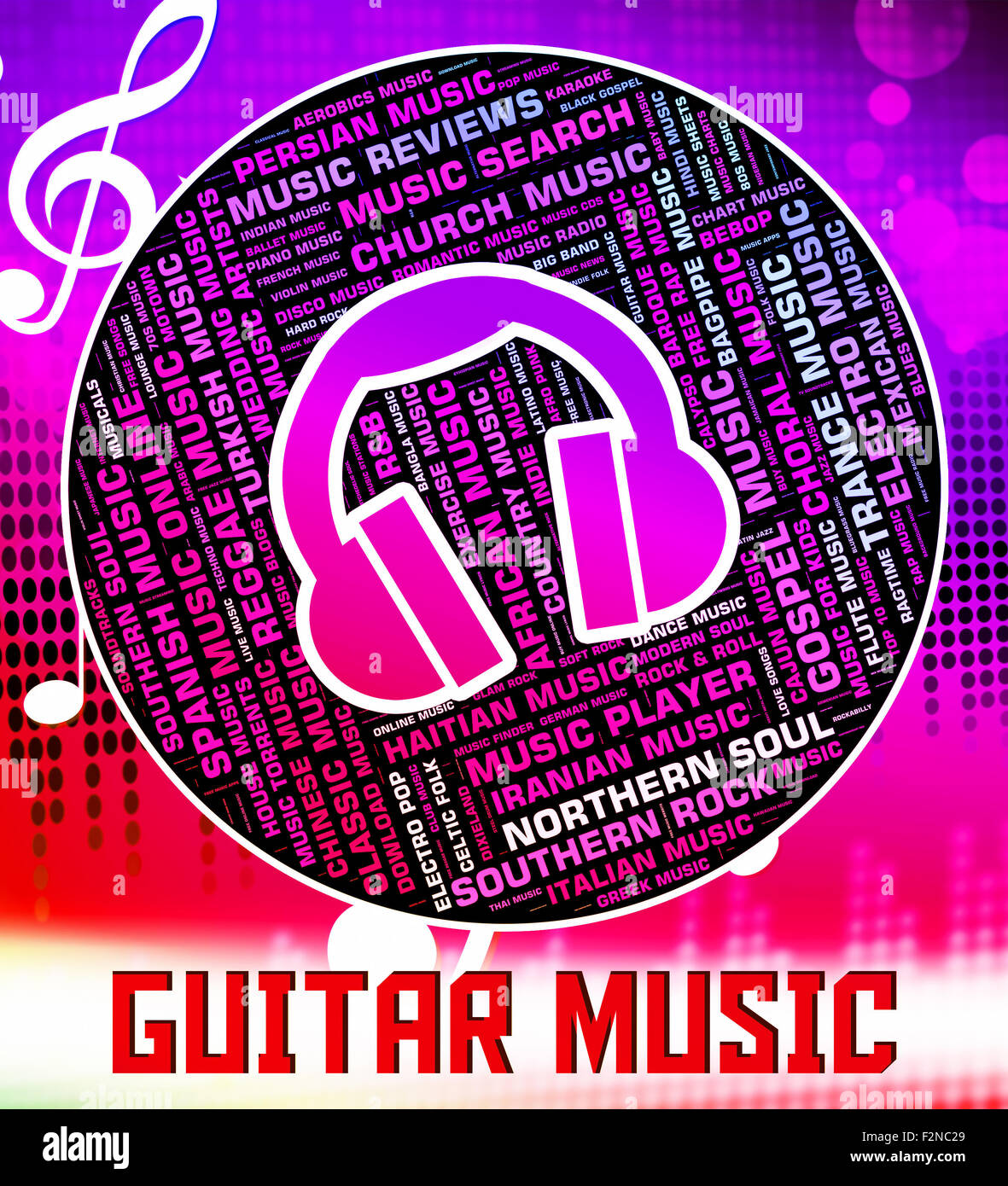 Guitar Music Representing Sound Tracks And Audio Stock Photo Alamy