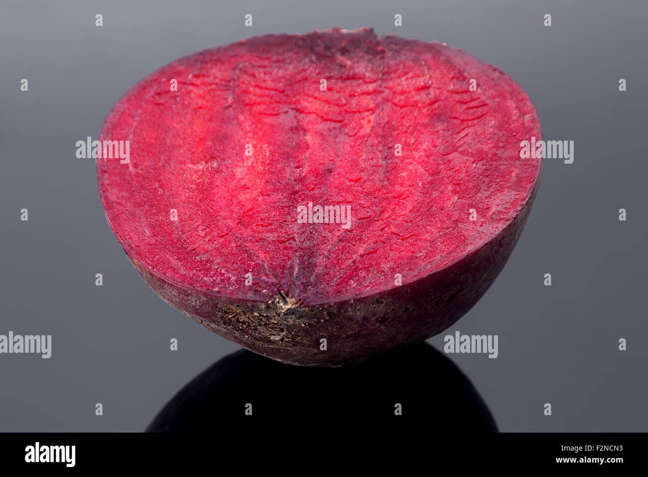 Beet vegatable part on dark background Stock Photo