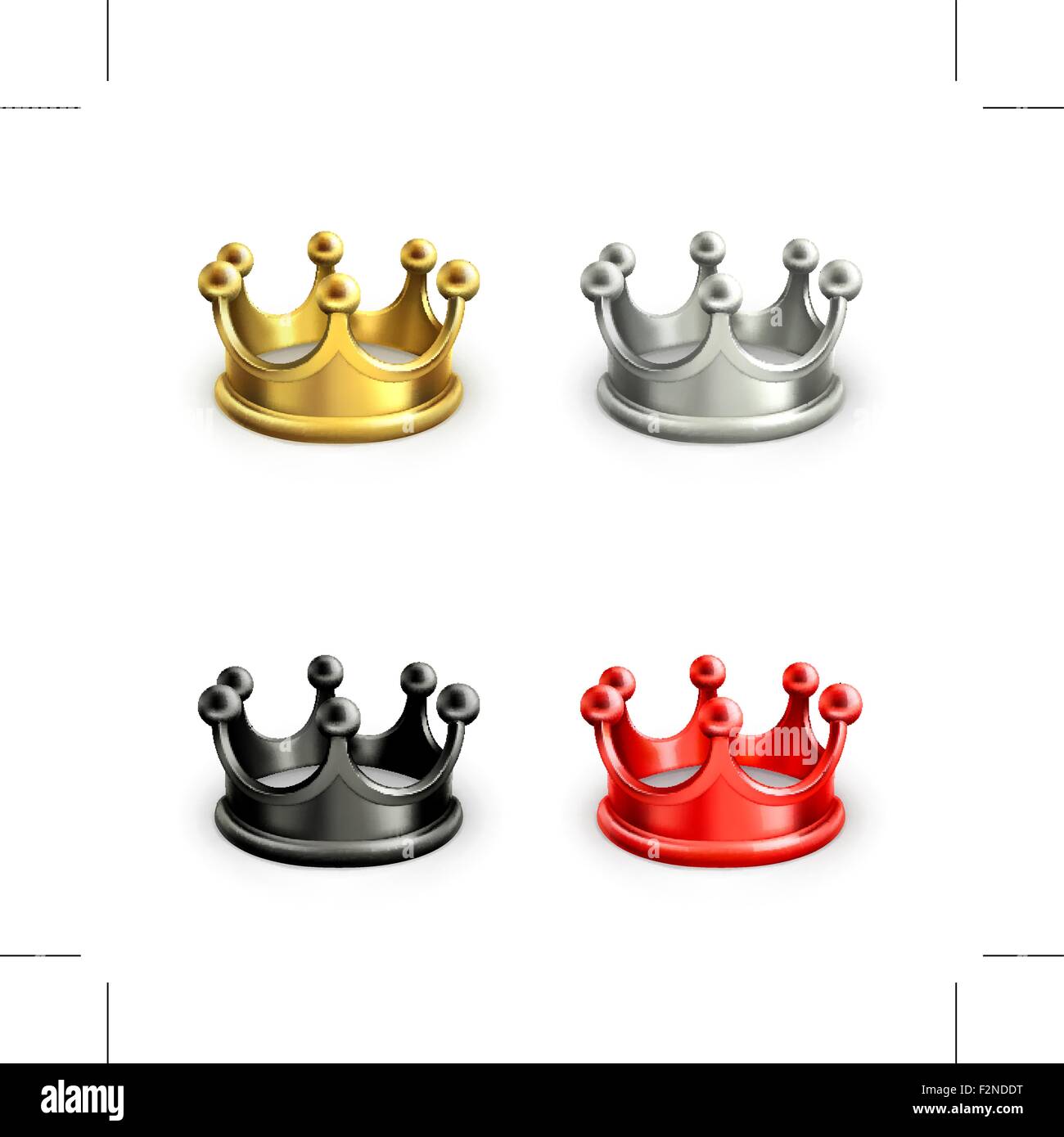 Multicolored crowns vector set Stock Vector Image & Art - Alamy