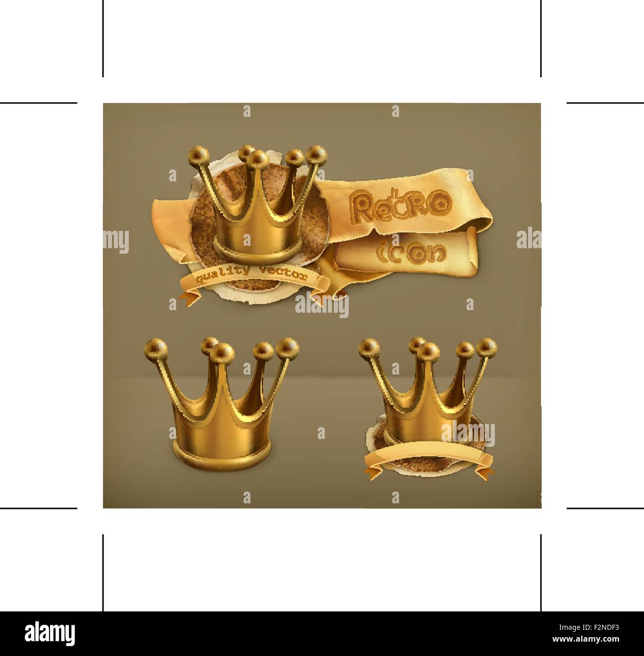 Gold crown, vector icon Stock Vector Image & Art - Alamy