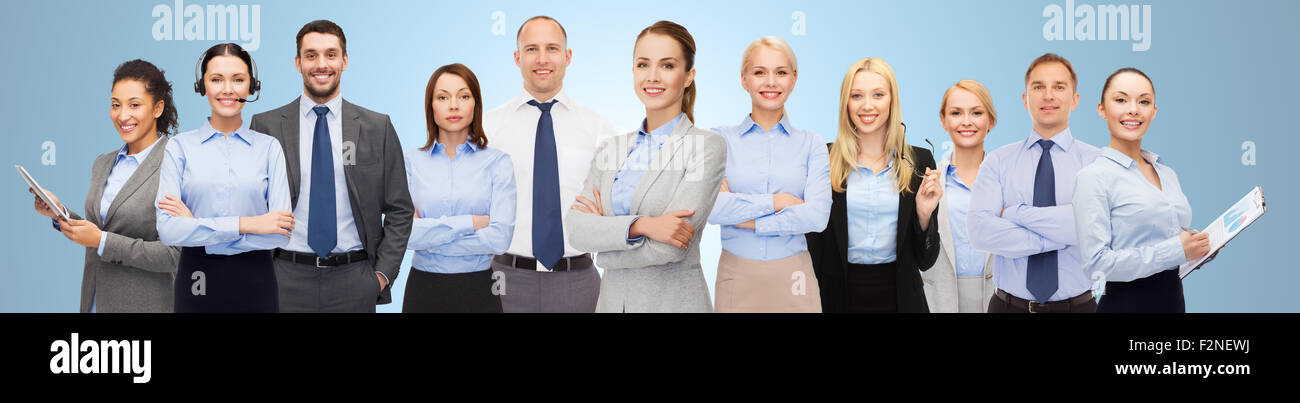 group of happy businesspeople Stock Photo - Alamy