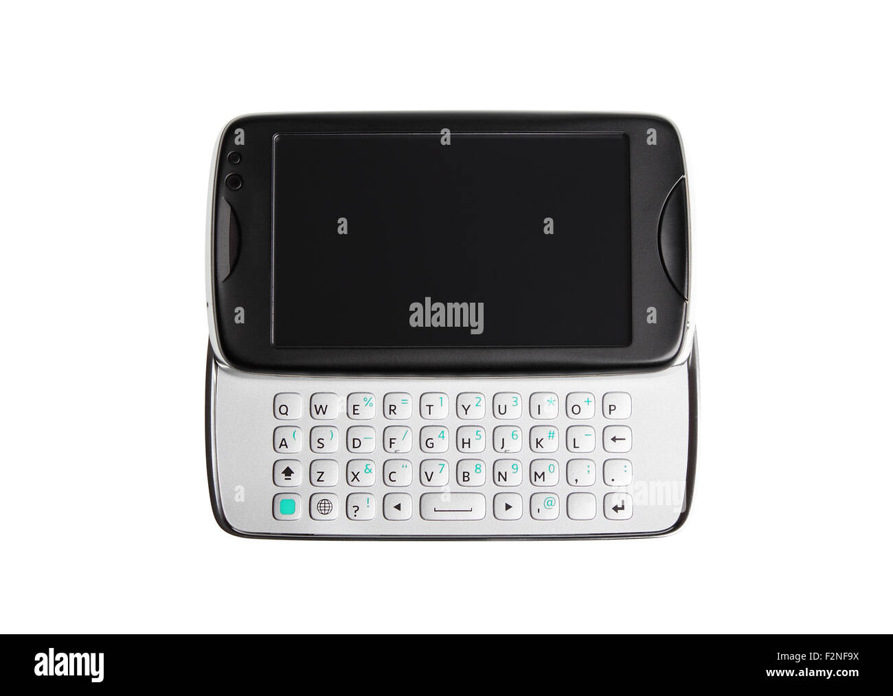 Mobile phone. Side slider touchscreen smartphone. Isolated with clipping  path Stock Photo - Alamy