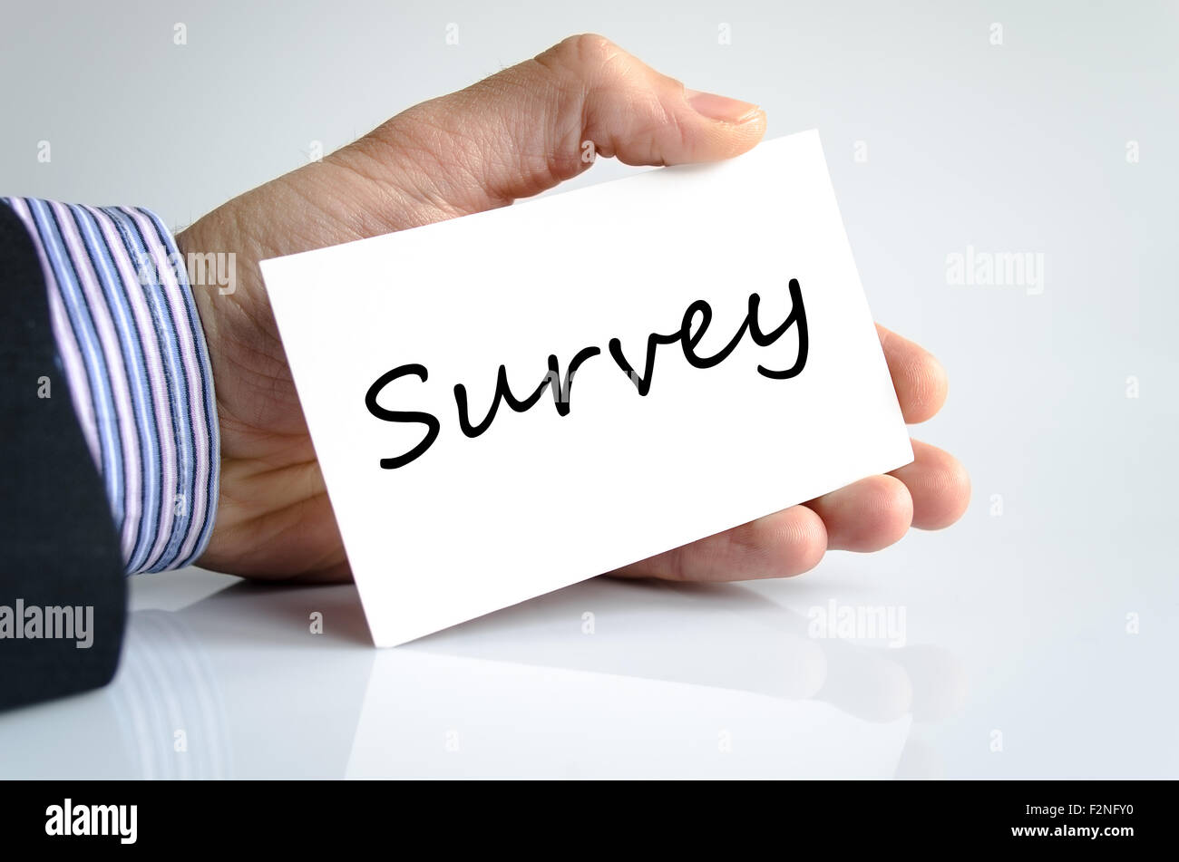 Survey text concept isolated over white background Stock Photo - Alamy