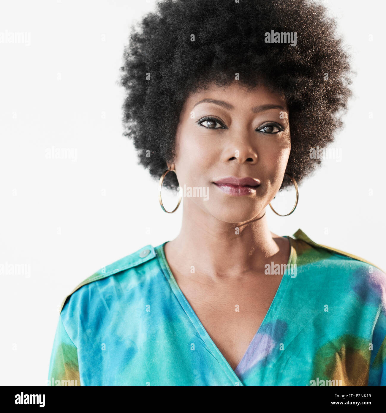 Close up of serious African American woman Stock Photo - Alamy