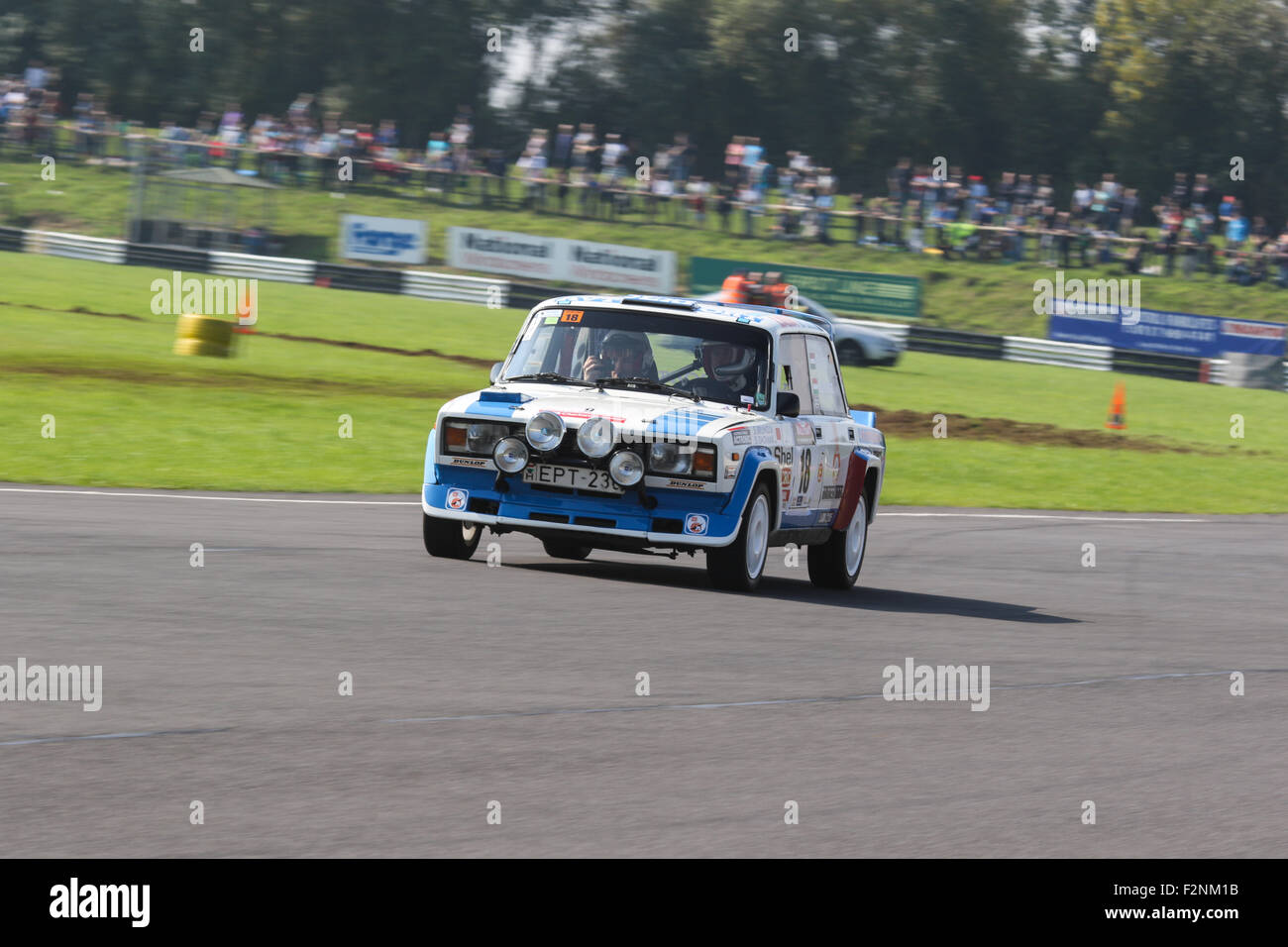 A rally car on track at Castle Combe Circuit's Rallyday Stock Photo - Alamy