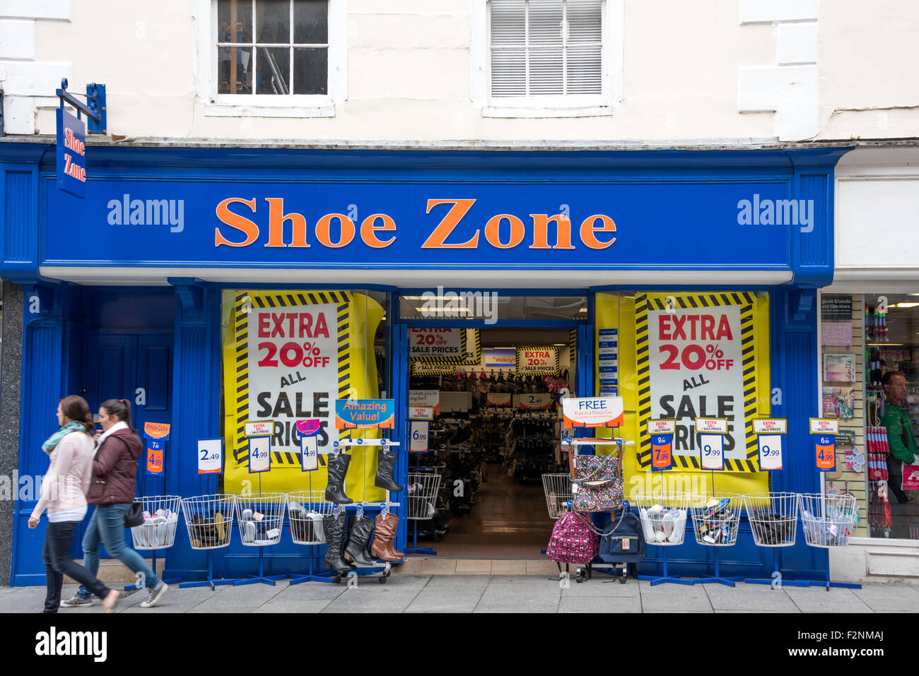 The shoe Zone shoe shop in Exeter City centre UK Stock Photo - Alamy
