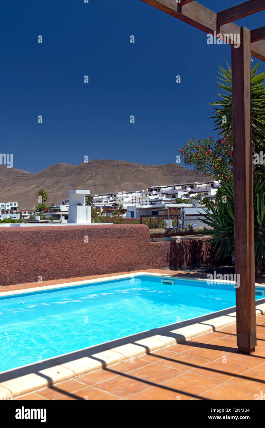 Villa pool with Hacha Grande in the distance, Las Colorados, Playa