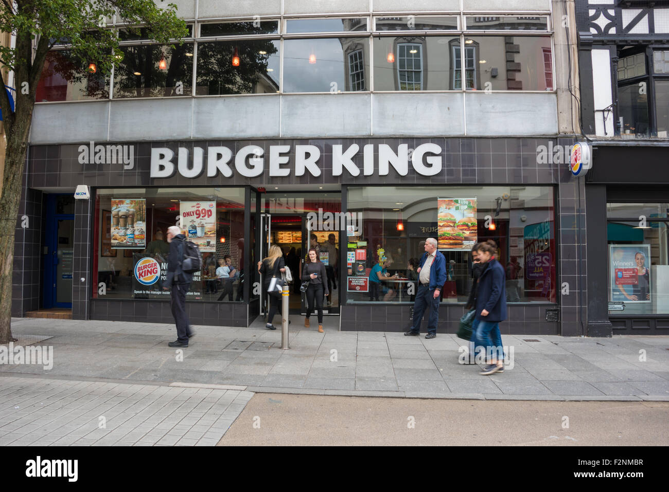 Burger King fast food store in Exeter City centre UK Stock Photo