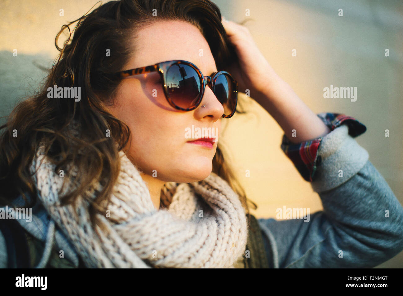 Serious woman sunglasses hi-res stock photography and images - Alamy