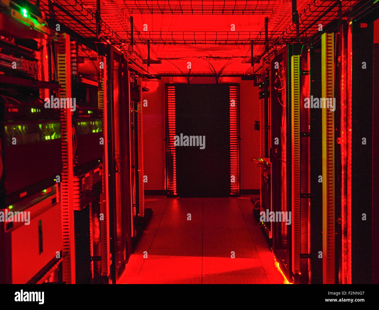 Technology in server room Stock Photo Alamy