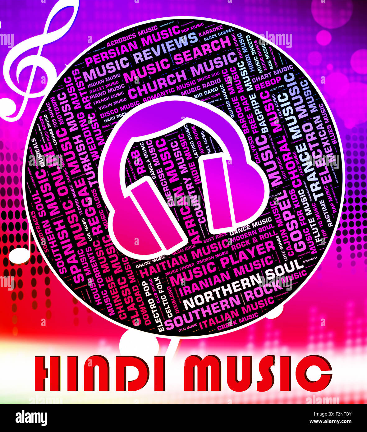 Hindi Music Meaning Sound Tracks And Soundtrack Stock Photo Alamy