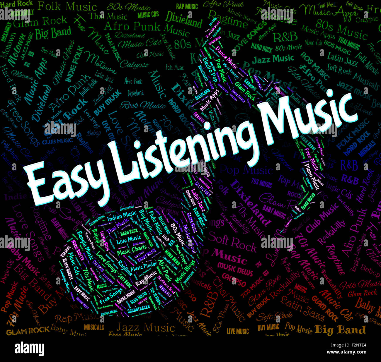 Easy listening music representing orchestral pop and melody stock photo