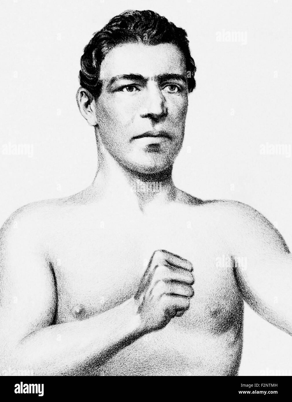 Vintage portrait of famous Irish American bareknuckle boxer John