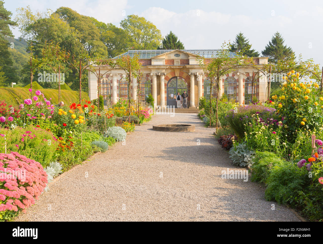 Tyntesfield House flower garden near Bristol North Somerset England UK