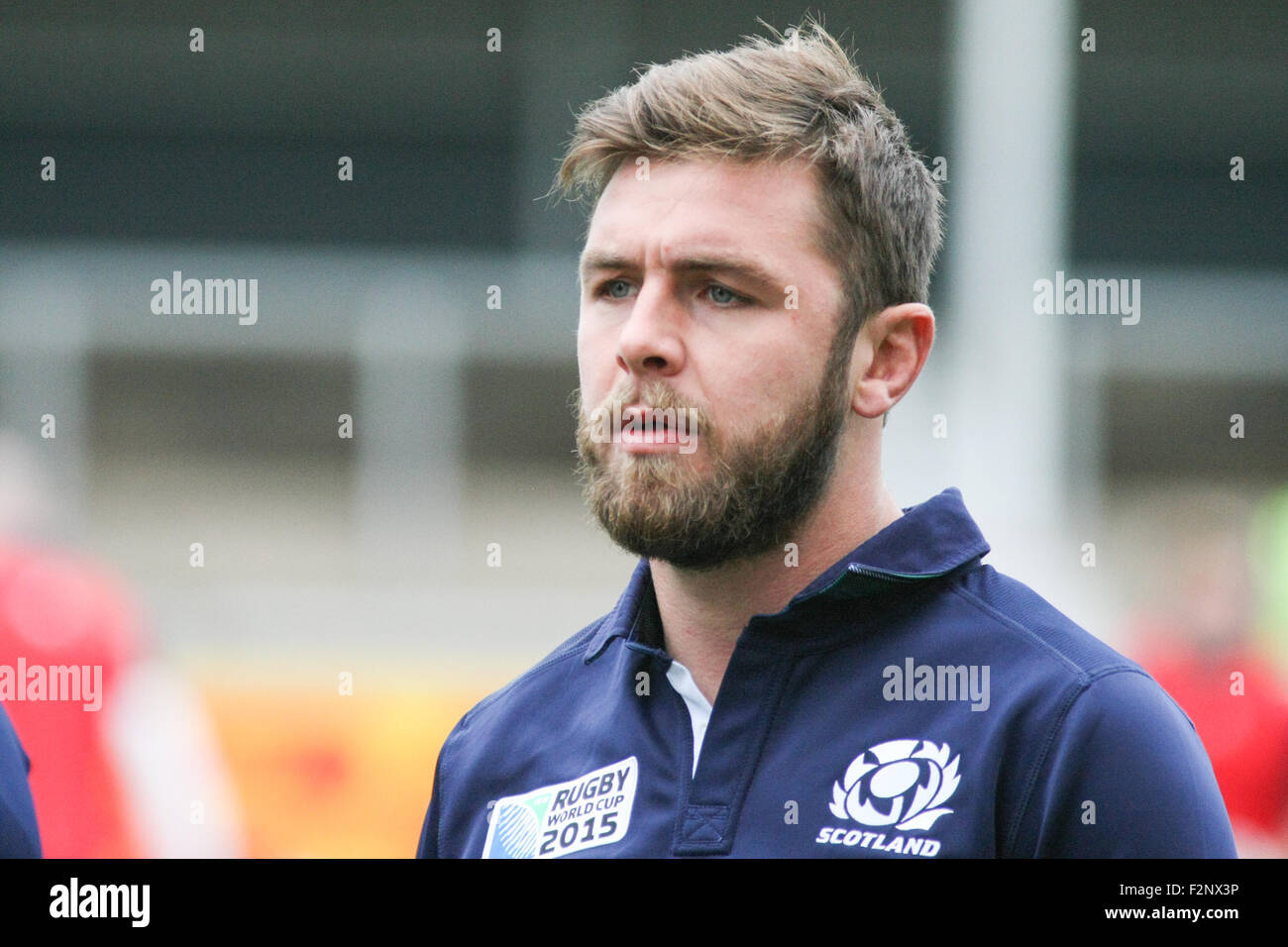 Scottish Rugby World Cup player during training at Gloucester UK 2015