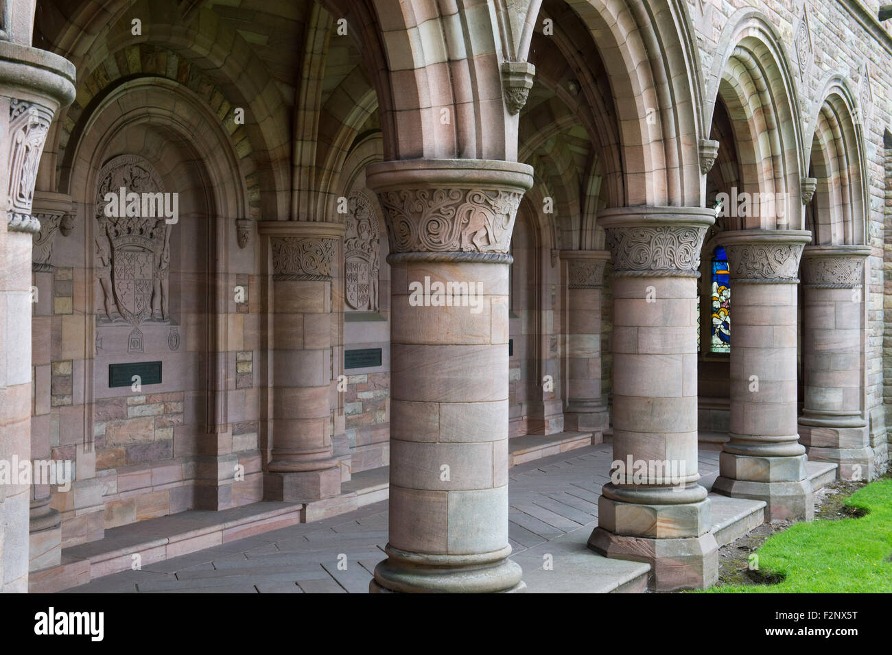 The Roxburghe Memorial Cloister. Kelso abbey. Scotland Stock Photo