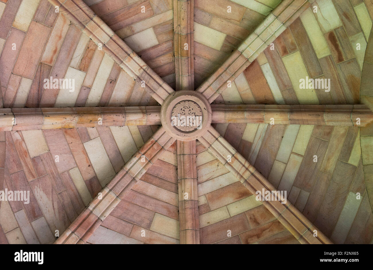 The Roxburghe Memorial Cloister roof detail. Kelso abbey. Scotland Stock Photo