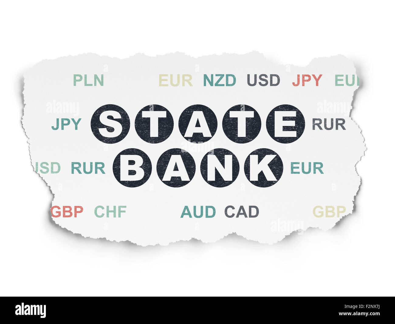 Currency concept State Bank on Torn Paper background Stock Photo Alamy