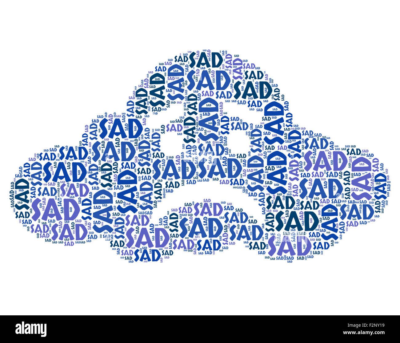 Sad Word Indicating Grief Stricken And Despairing Stock Photo Alamy
