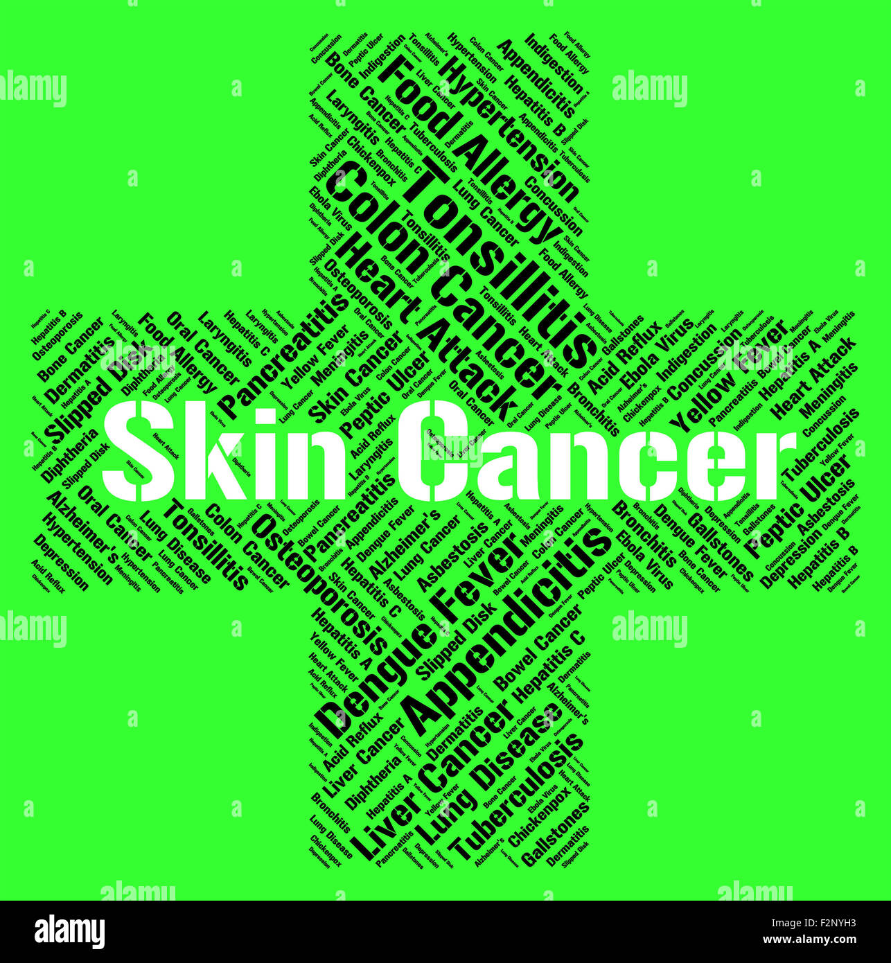 Skin Cancer Showing Ill Health And Afflictions Stock Photo