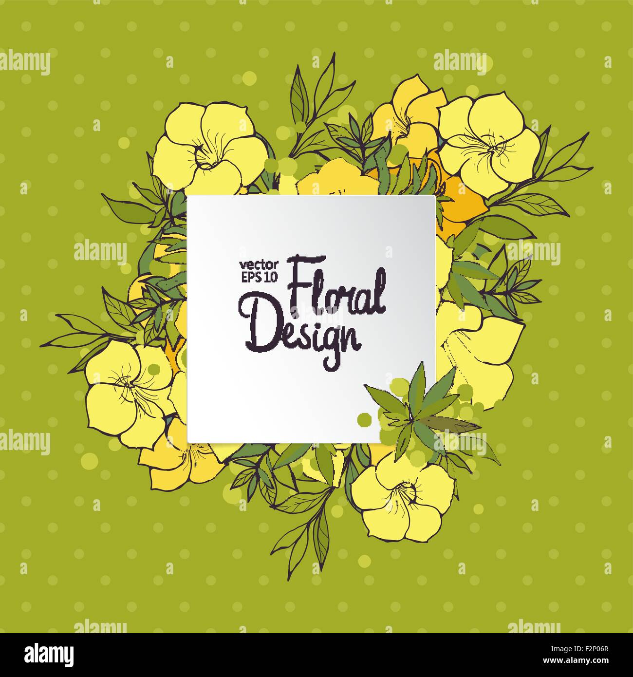 Square Floral Frame Stock Vector Image & Art - Alamy