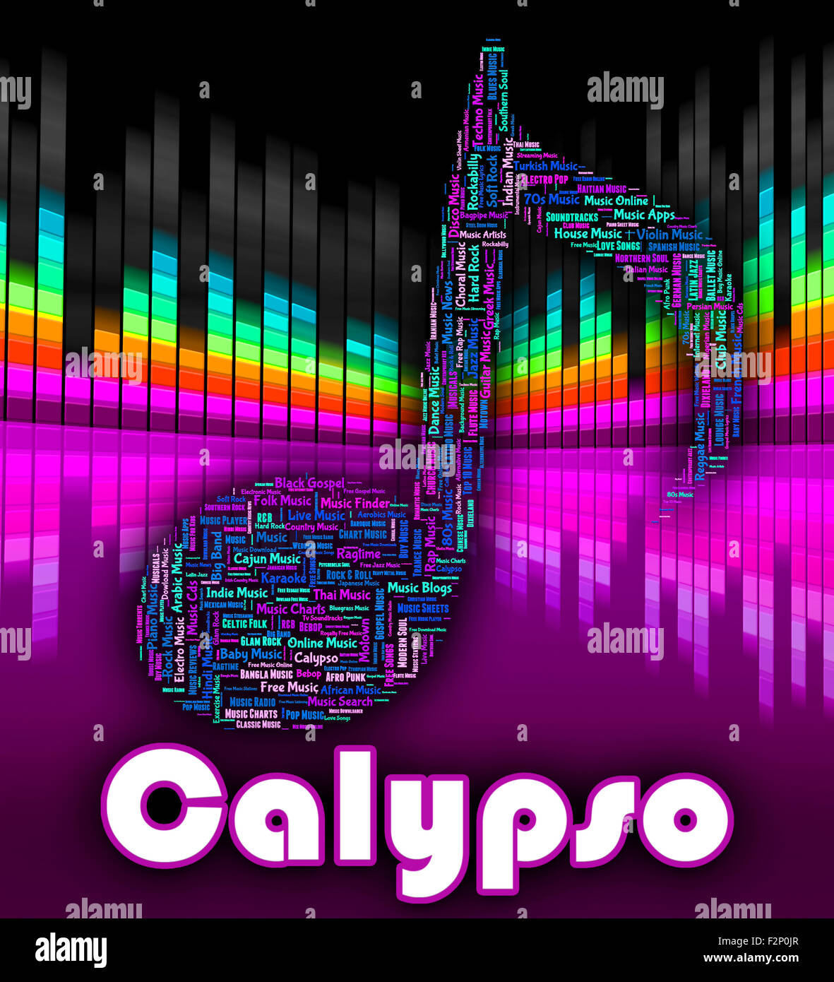 Calypso Music Showing Sound Track And Singing Stock Photo - Alamy