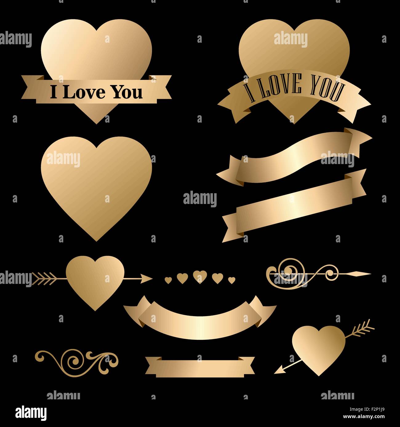 Valentine day icons collection Stock Vector Images - Alamy