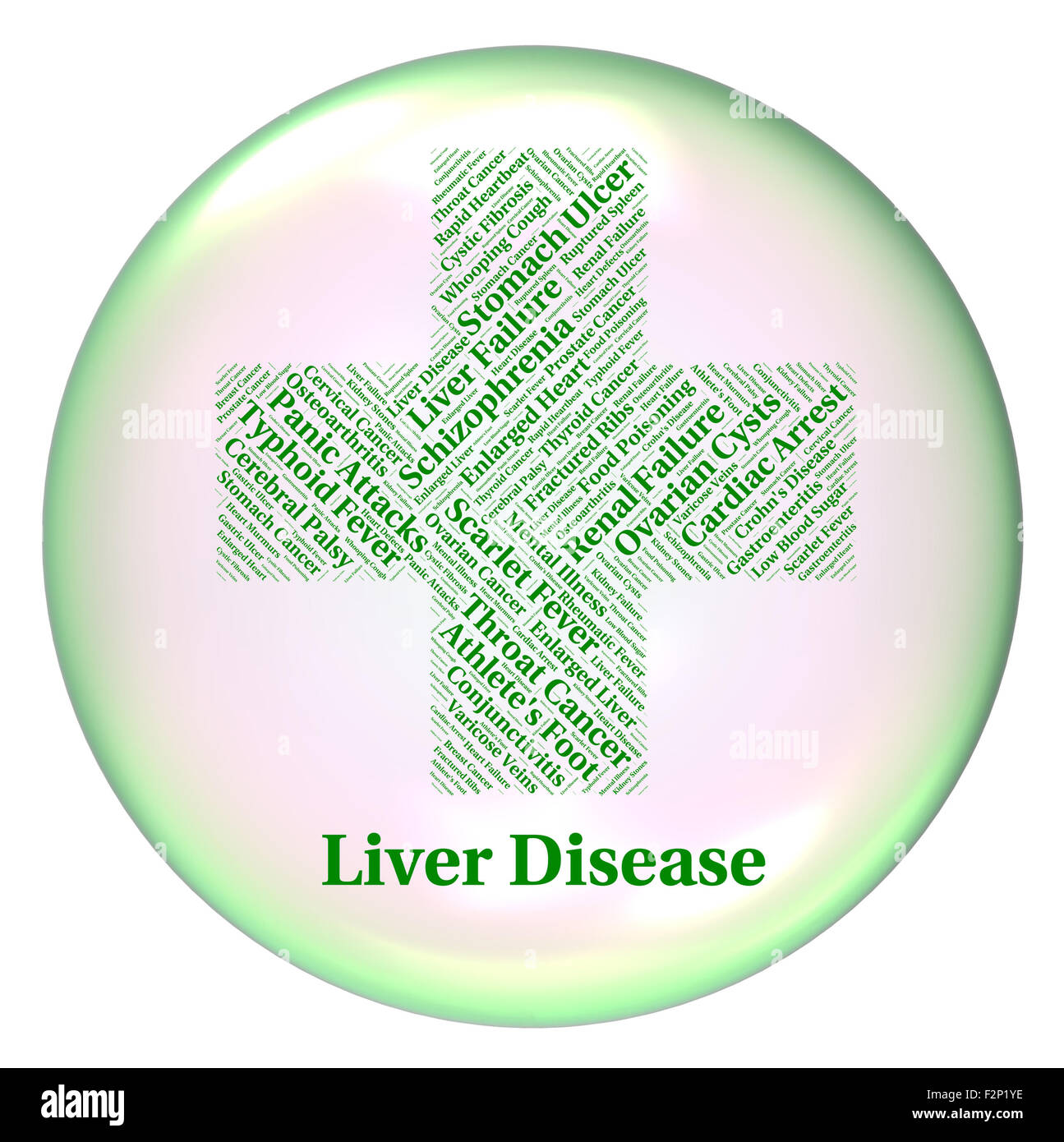 Liver Disease Meaning Ill Health And Malady Stock Photo