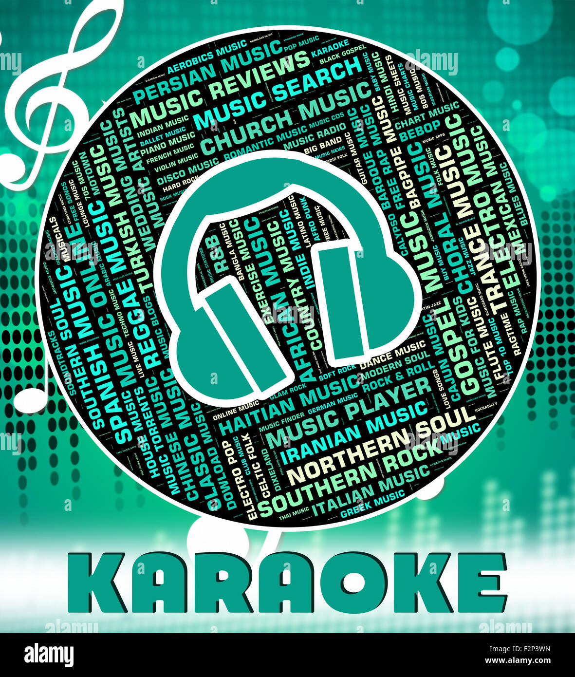 Karaoke Music Showing Sound Tracks And Melody Stock Photo Alamy