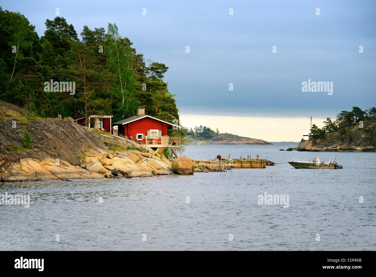 Helsinki, Finland. Summer house sauna with boat landing on coast on east  side of Helsinki Stock Photo - Alamy