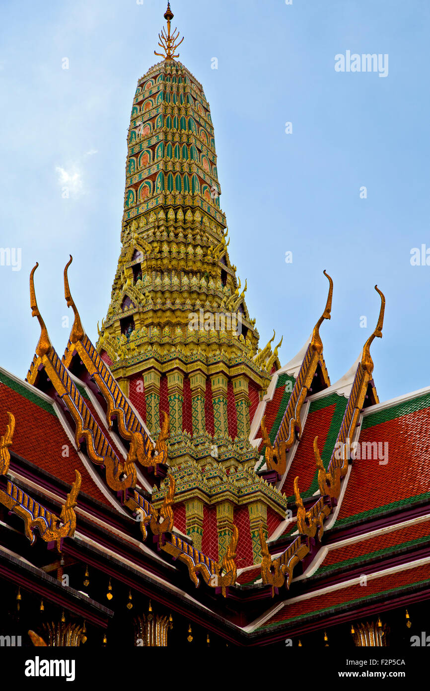 bangkok in temple thailand abstract cross colors roof wat asia sky and ...