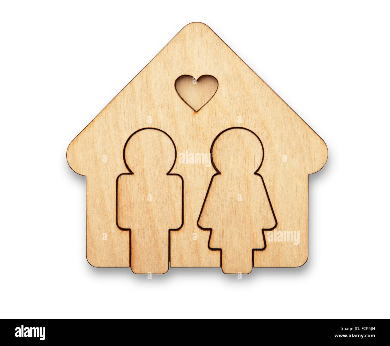 Concept of loving couple in new house Stock Photo