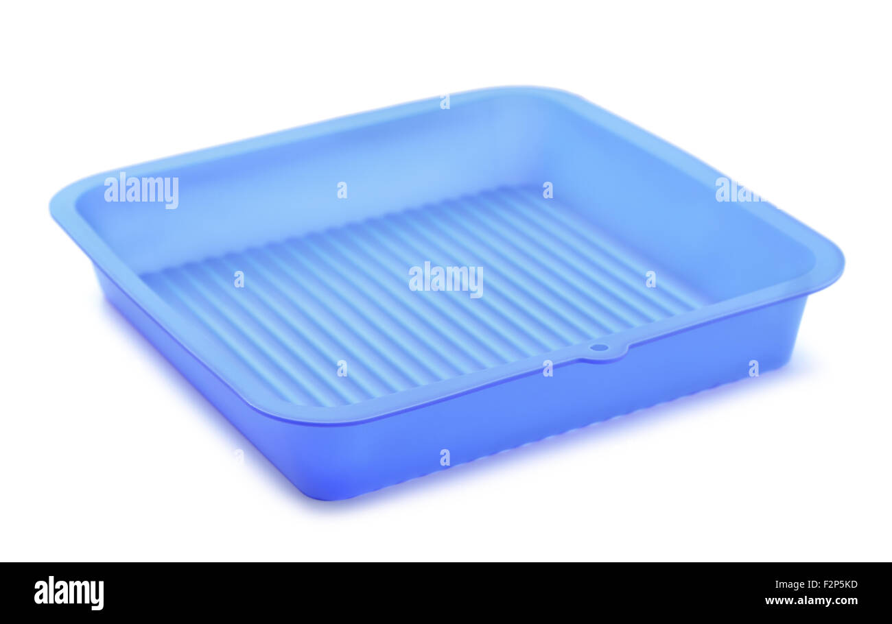 Silicone cake pan isolated on white Stock Photo