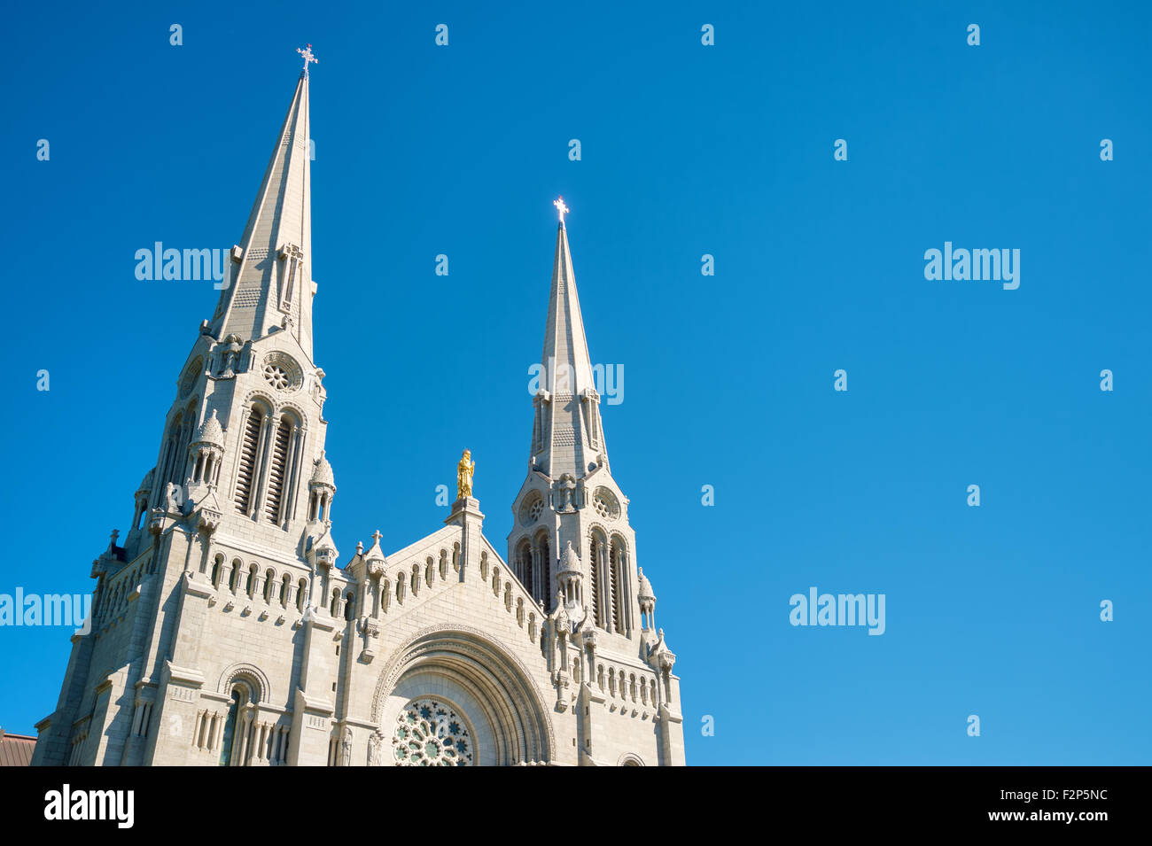 Basilica of Sainte-Anne-de-Beaupré in Quebec, Canada, Summer 2015 Stock Photo