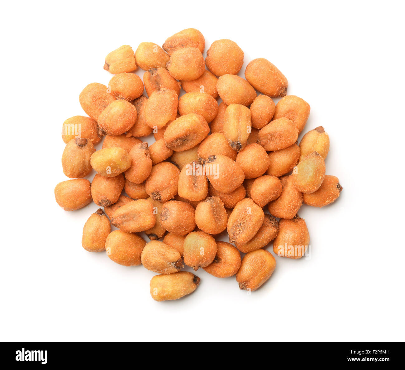 Breading fried corn isolated on white Stock Photo