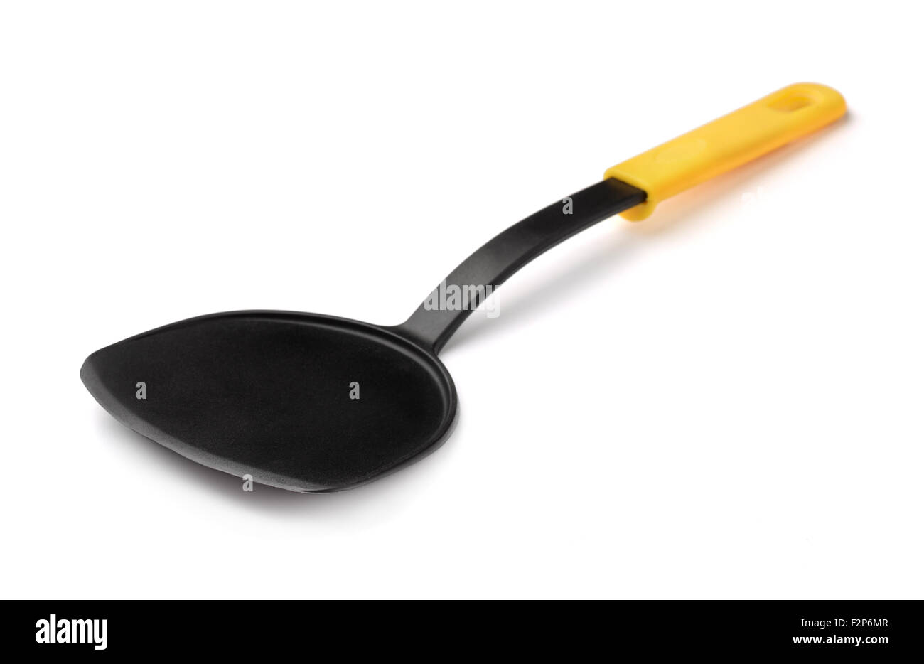 Kitchen plastic spatula isolated on white Stock Photo