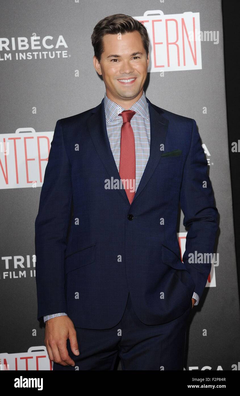 New York, NY, USA. 21st Sep, 2015. Andrew Rannells at arrivals for THE ...