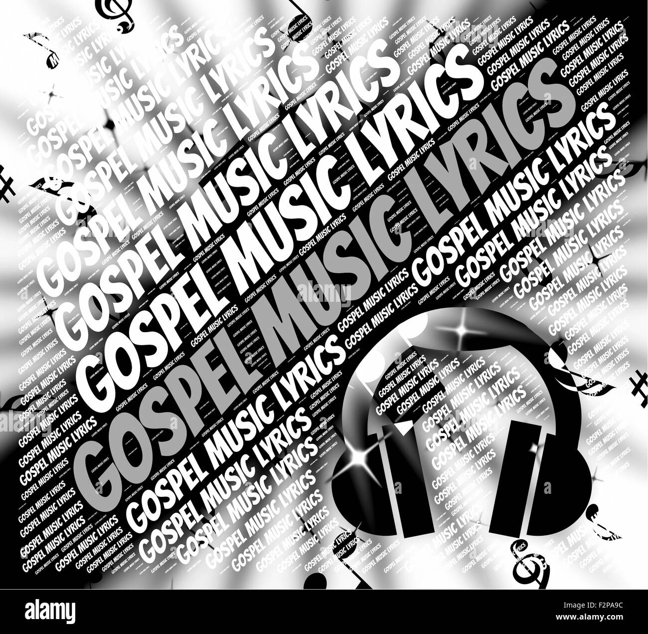 Gospel Music Lyrics Meaning New Testament And Song Stock Photo