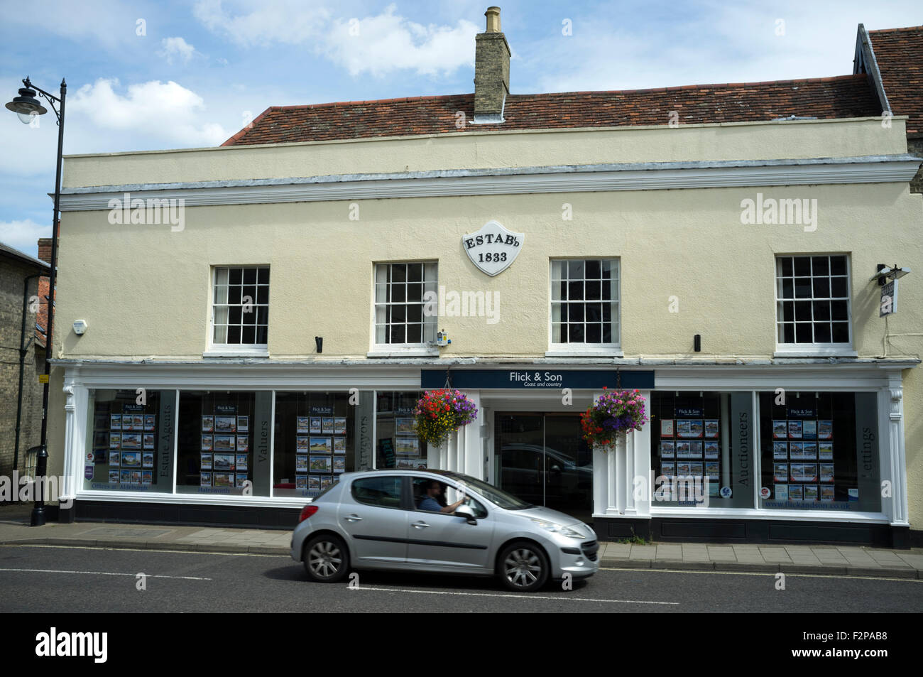 Flick and Son estate agents, Saxmundham, Suffolk, UK Stock Photo Alamy