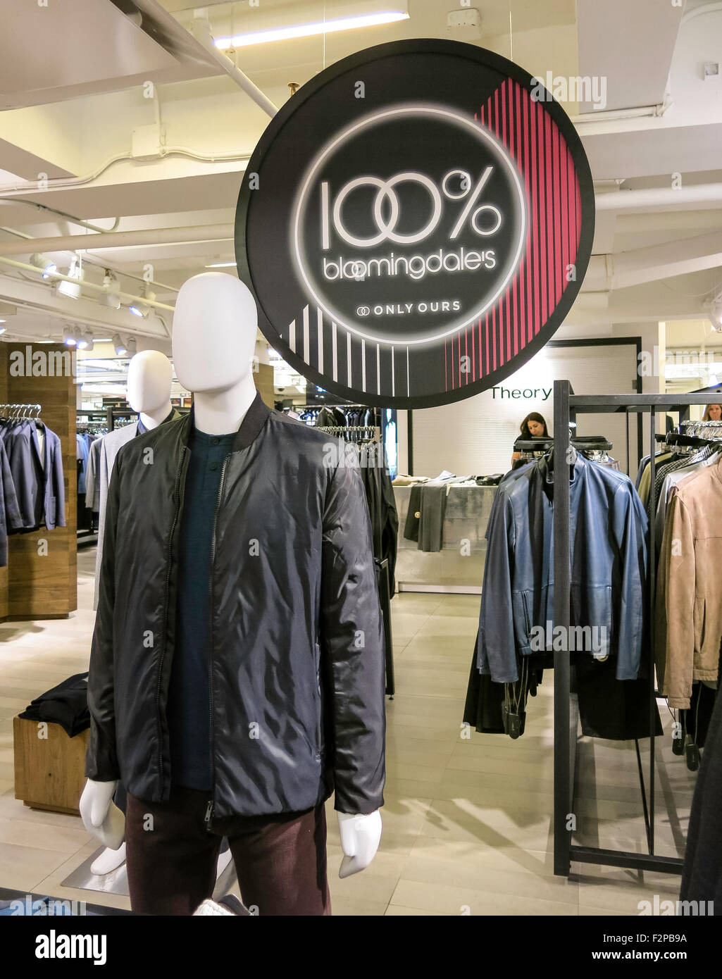 Menswear in Bloomingdale's Department Store Interior,  NYC Stock Photo