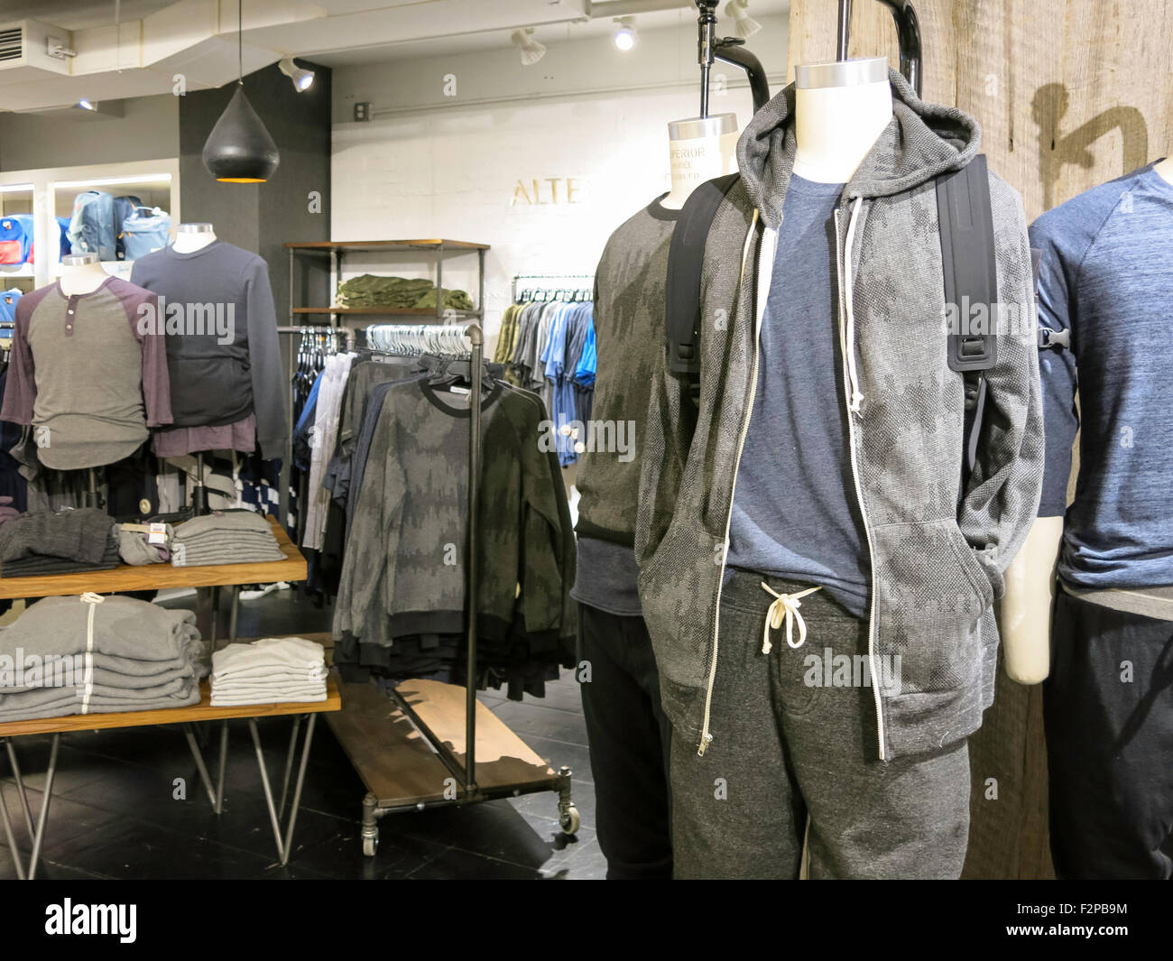 Menswear in Bloomingdale's Department Store Interior,  NYC Stock Photo