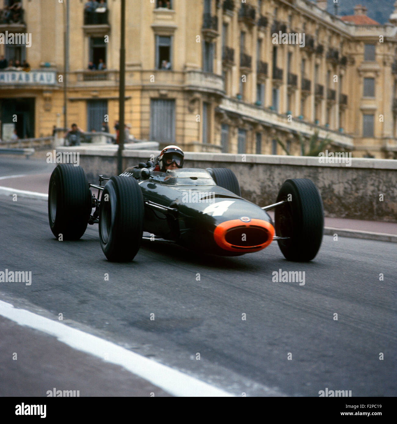 Jackie Stewart in his BRM at the Monaco GP in Monte Carlo 1967 Stock Photo